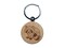 Baby Raccoon Woodland Animal Engraved Wood Round Keychain Tag Charm